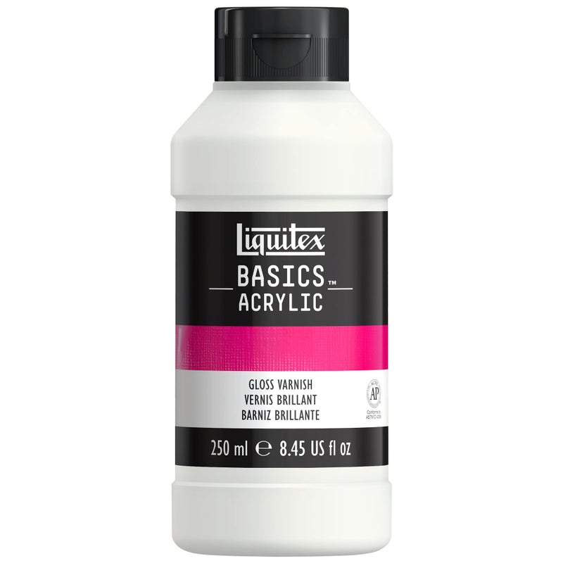 Liquitex BASICS Gloss Varnish, 250ml (8.4oz) Bottle - Image 1
